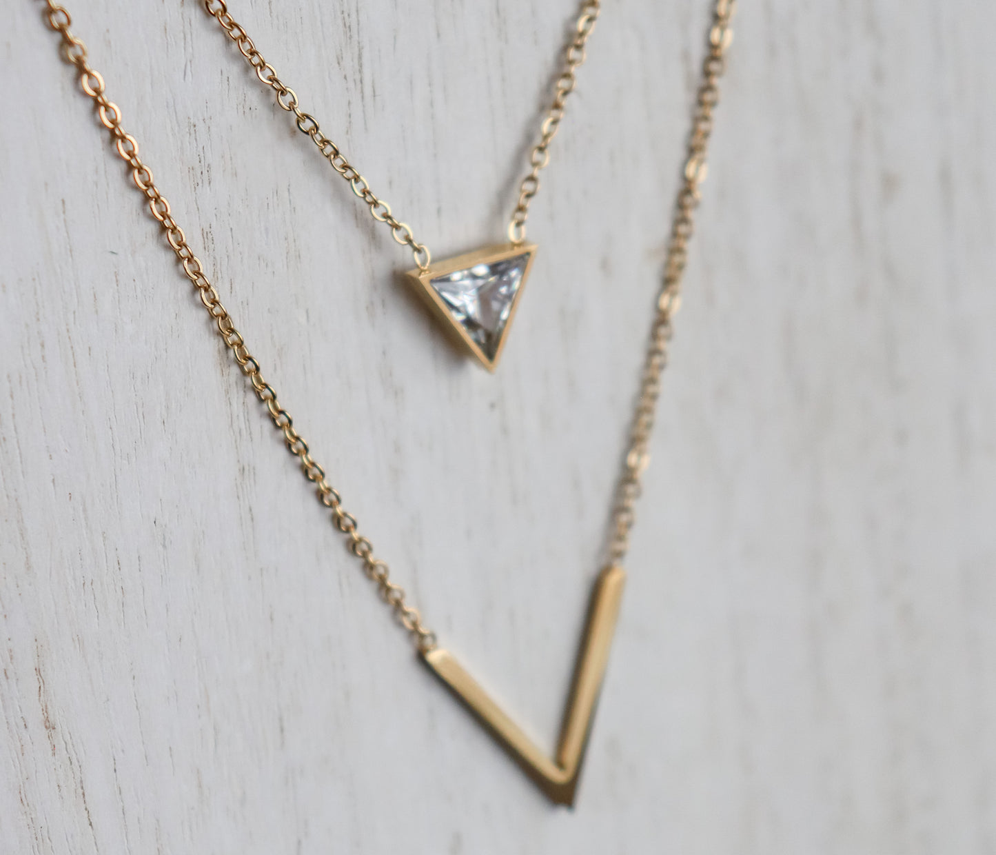 Layered V-Shape Necklace