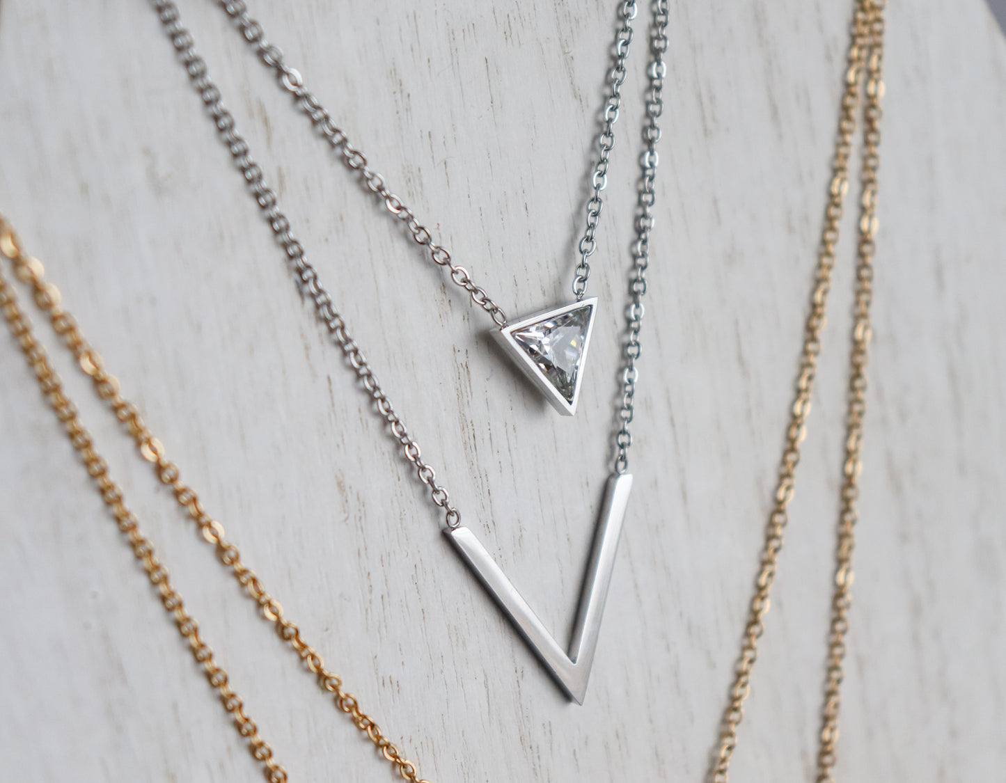 Layered V-Shape Necklace