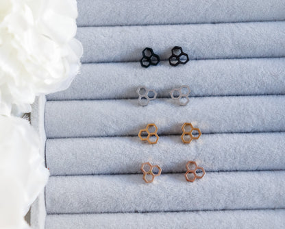 Honeycomb Stud Earrings