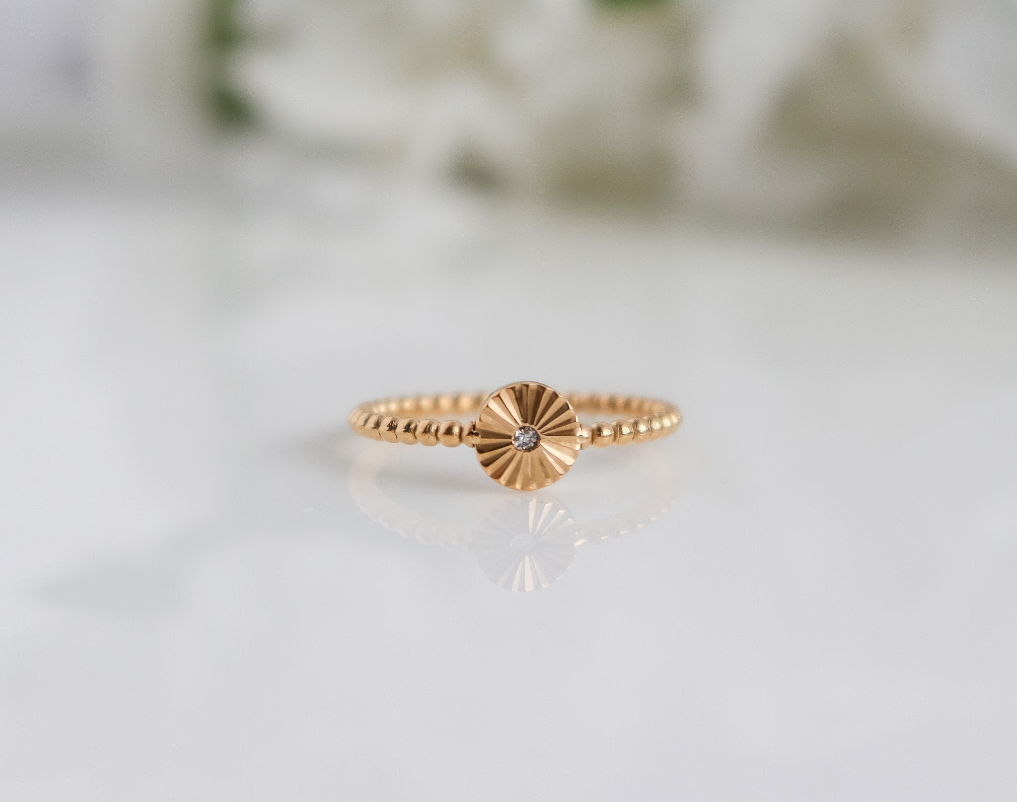 Sunburst Zircon Ring