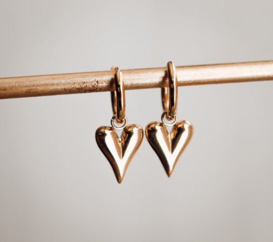 2 in 1 Dangle Heart Earrings