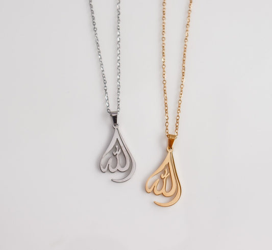 Allah Teardrop Pendant Necklace