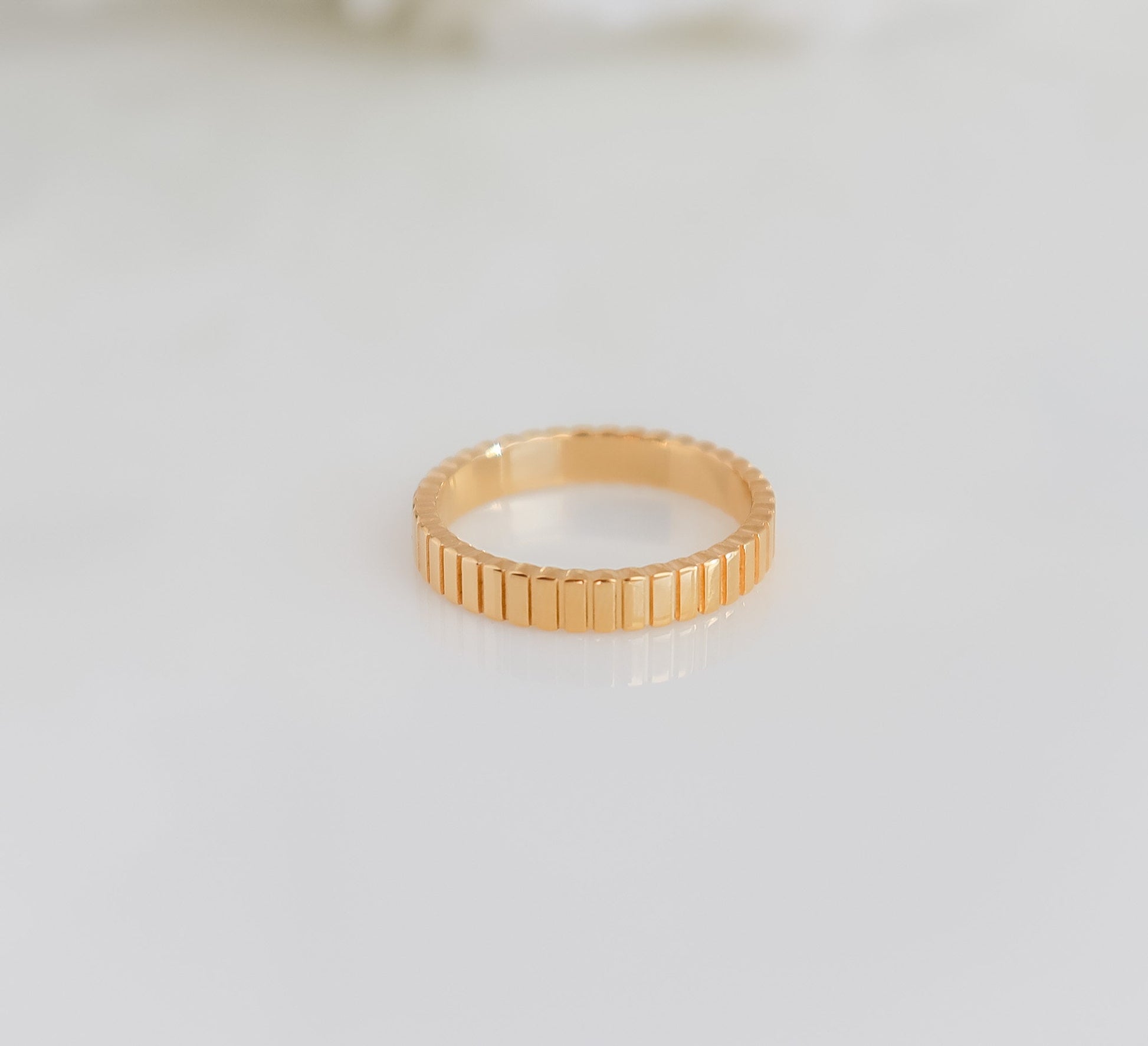 Textured Stripe Ring I Lined Ring I Gift for Girlfriend I Ring For Women I Christmas Gift | Simple Ring | Stackable Ring