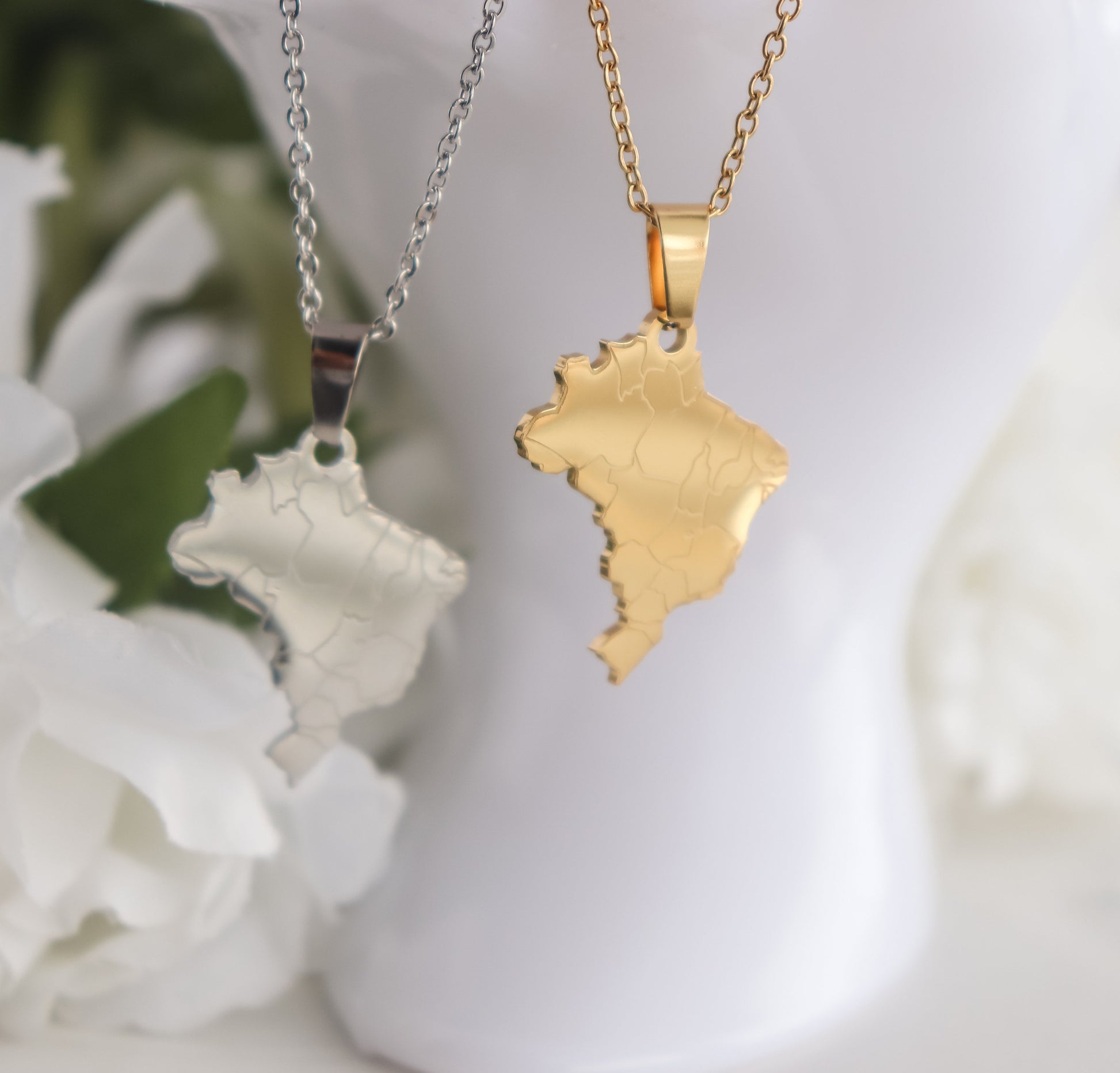Brazil Necklace | Brazil Map Necklace | Country Pride Necklace I Minimalist Jewelry I Brasil Necklace I Brazil Country Map | Brasil Pendant