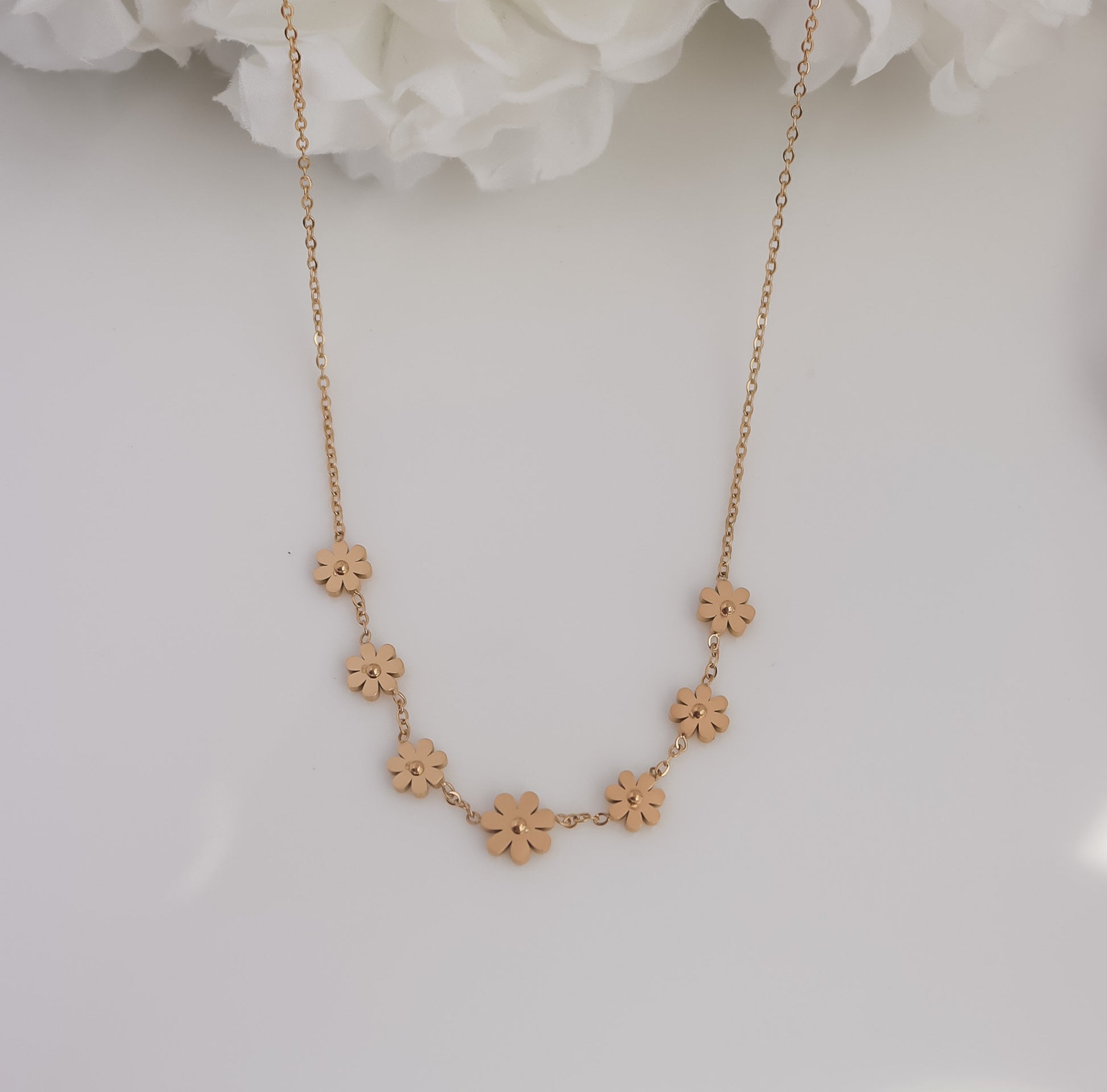 Daisy Necklace | Rose Necklace | Delicate Layering | Flower Necklace | Minimalist Wedding Jewelry | Bridal Shower Gift | Daisy Bracelet