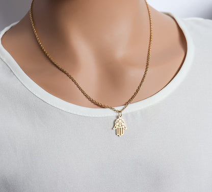 Hamza Necklace I Hamza Hand Necklace | Delicate Layering I Gold Necklace I Minimalist Wedding Jewelry I Christmas gift