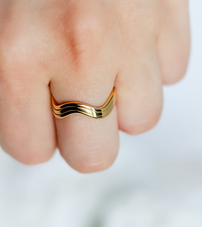 Layer Wavey Ring | Wave Ring | Curvy Ring | Statement Ring I Water Element Ring | Twisted Ring | Bridesmaid Gift | Minimalist Ring For women