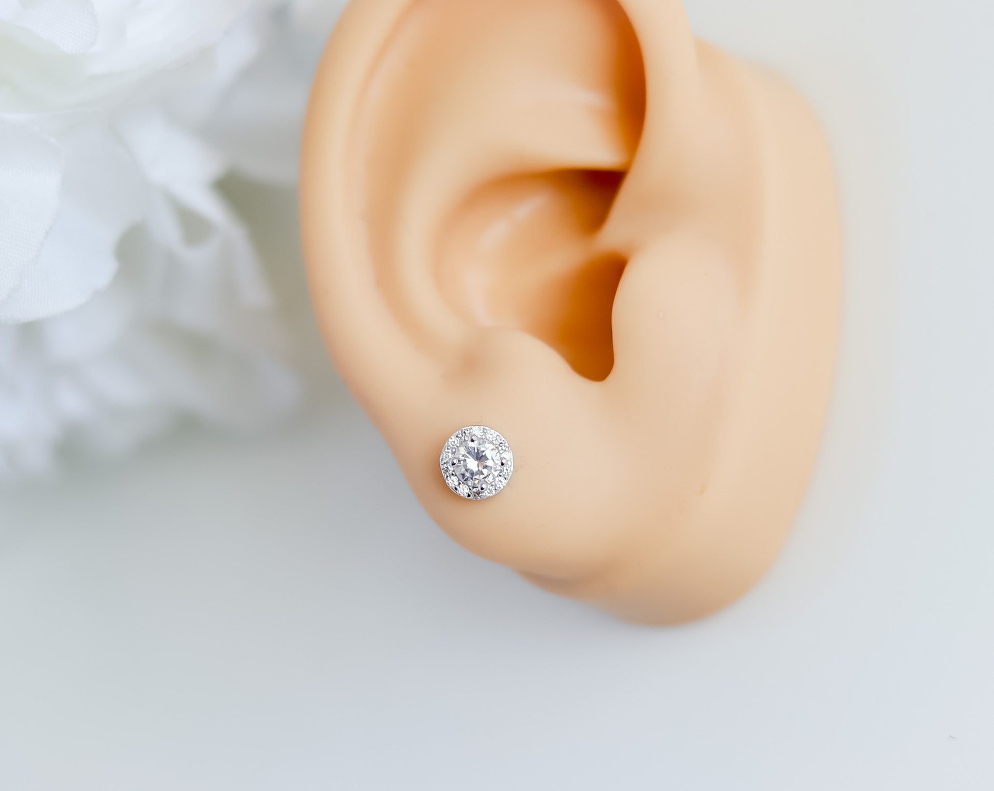 Diamond Stud Earrings Pair | Wedding Stud | Zircon Earrings | Zircon Stud Earring | Birthday Gift for Her | Earring For Her