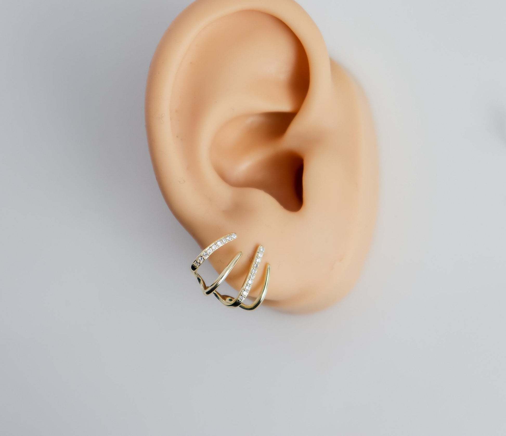 Stud Loop Earring | Sterling Silver Cuff | Earrings in Gold | Birthday Gift for Her | Earring For Her | Studded Cuff | Cuff For Women