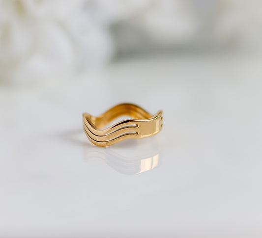 Layer Wavey Ring | Wave Ring | Curvy Ring | Statement Ring I Water Element Ring | Twisted Ring | Bridesmaid Gift | Minimalist Ring For women