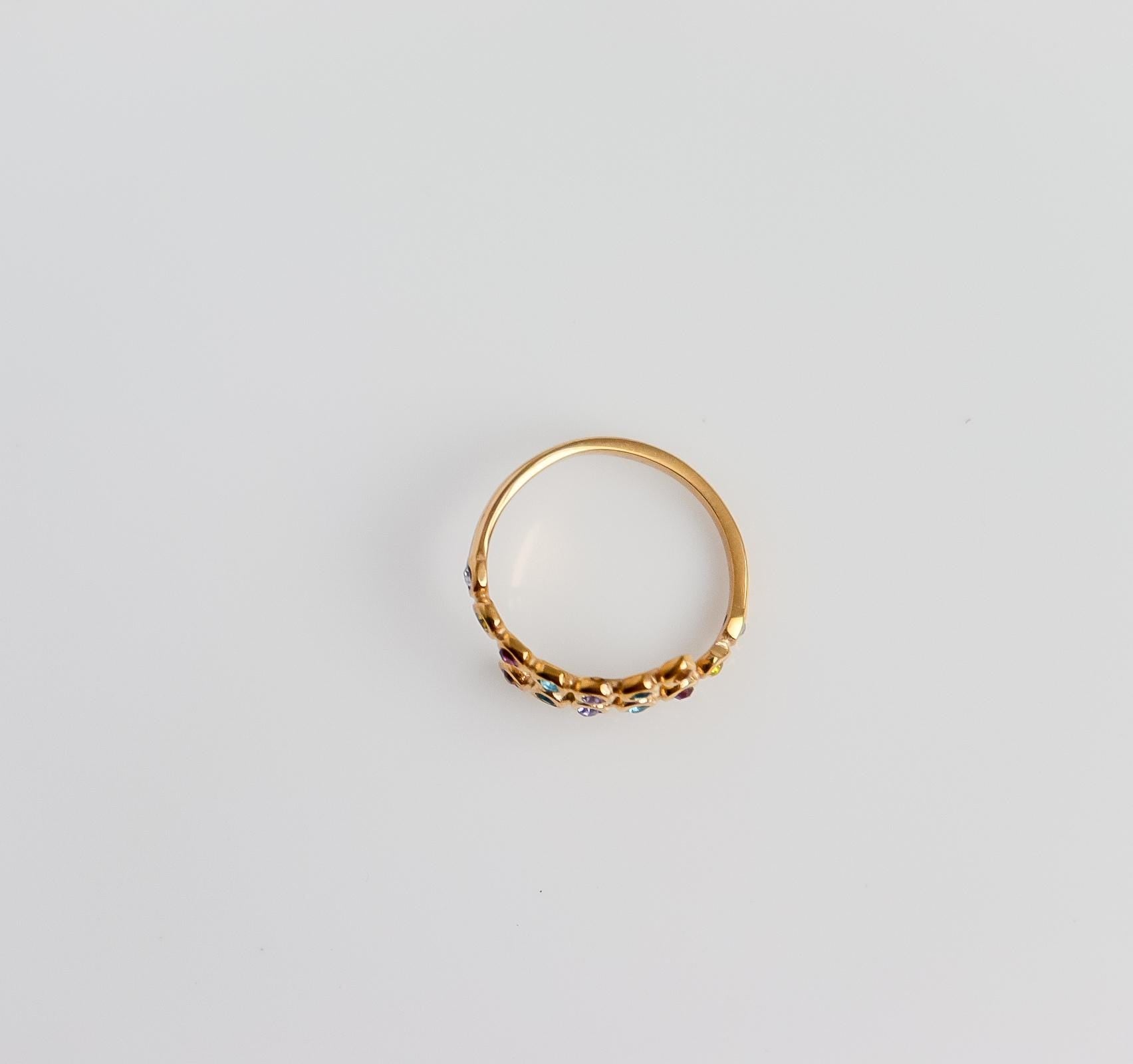 Gemstone Ring | Cubic Zirconia Ring | Crystal Ring | Celestial Jewelry | Studded Ring | Resizable Ring | Statement Ring I Ring For Her.