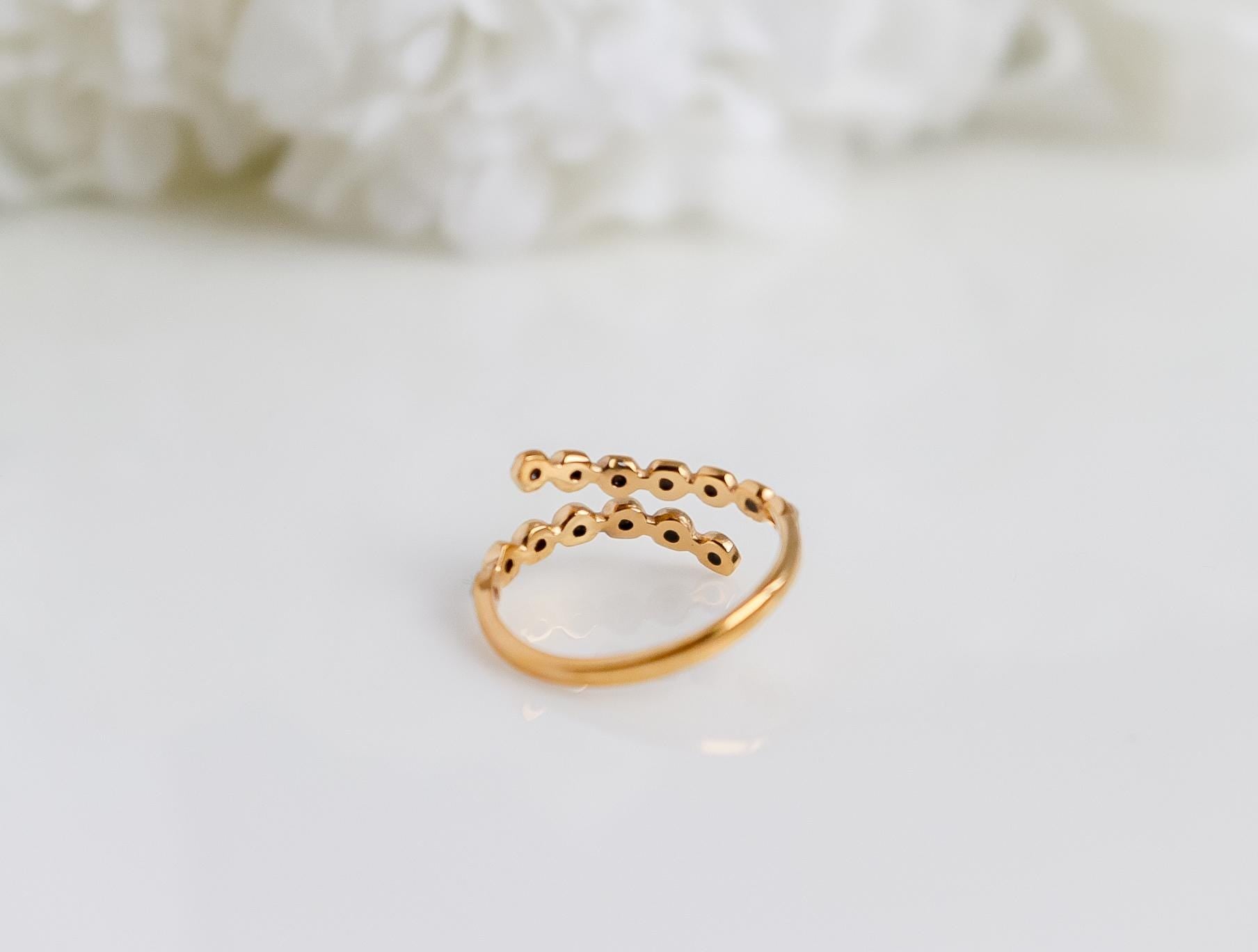 Gemstone Ring | Cubic Zirconia Ring | Crystal Ring | Celestial Jewelry | Studded Ring | Resizable Ring | Statement Ring I Ring For Her.