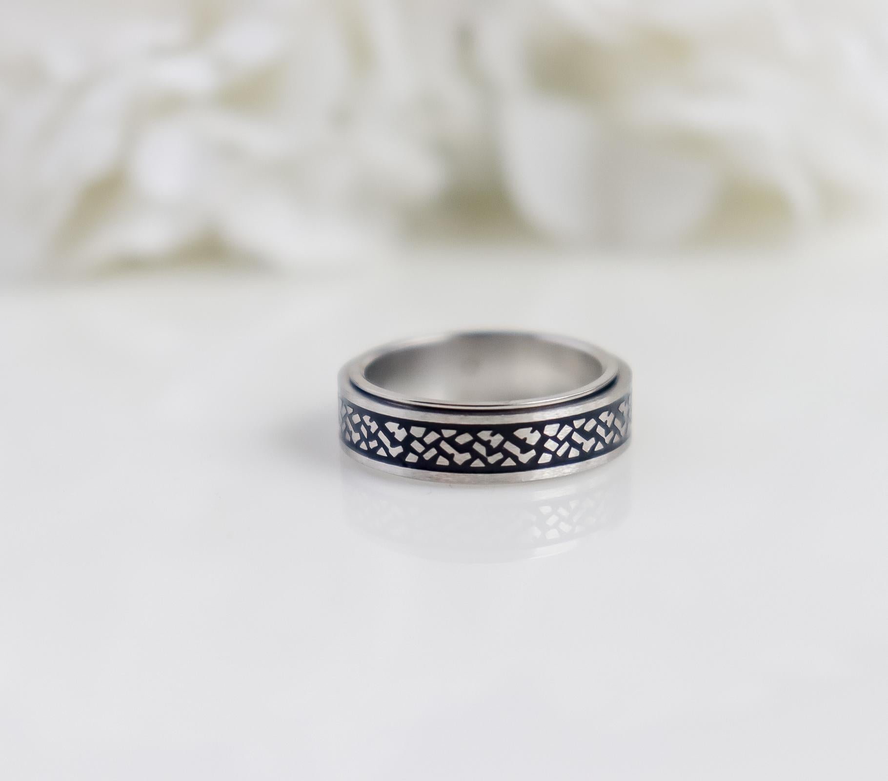 Fidget Ring I Sea Wave Ring I Sun Ring | Rotating Ring | Spinner Ring | Bridesmaid Gifts I Minimalist Ring | Unisex Ring