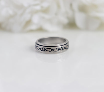 Fidget Ring I Sea Wave Ring I Sun Ring | Rotating Ring | Spinner Ring | Bridesmaid Gifts I Minimalist Ring | Unisex Ring