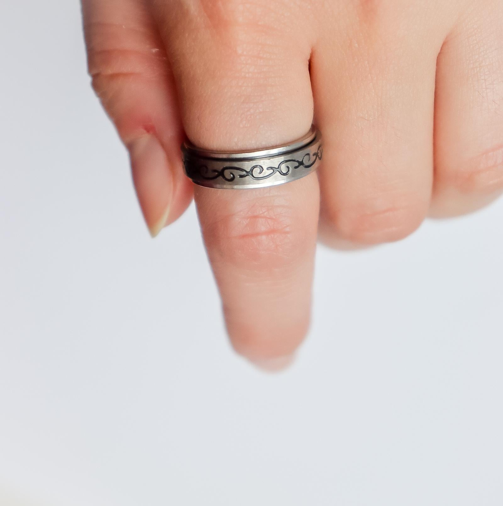 Fidget Ring I Sea Wave Ring I Sun Ring | Rotating Ring | Spinner Ring | Bridesmaid Gifts I Minimalist Ring | Unisex Ring