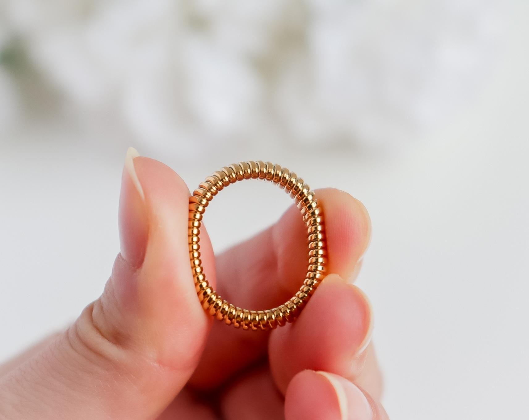 Round Lined Ring | Flexible Ring | Gold Ring I Statement Ring | Simple Ring | Ring For Her I Christmas Gift