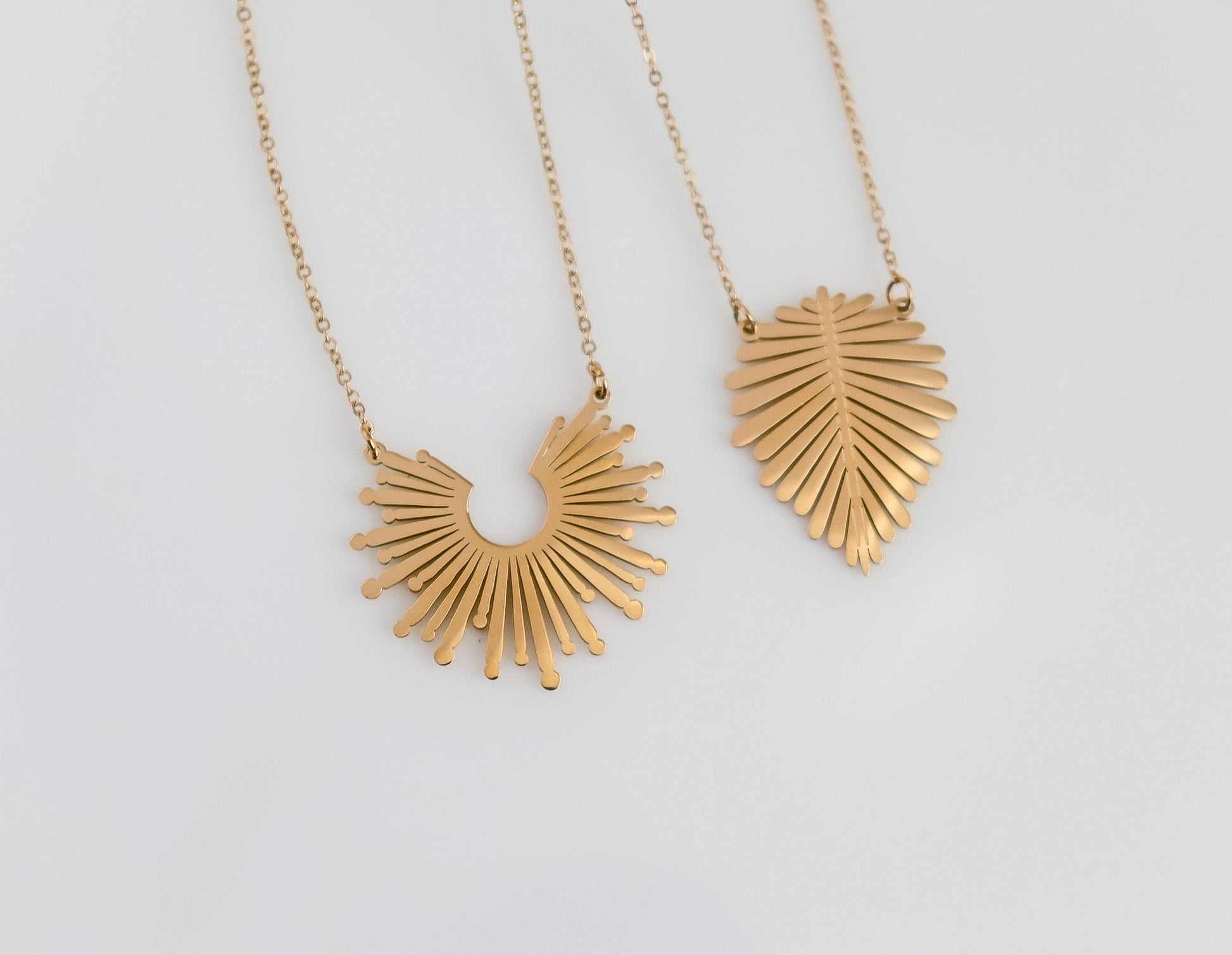 Sun Necklace | Sunburst Necklace | Leaf Necklace | Statement Sun Pendant | Minimalist Wedding Jewelry I Bridal Shower | Sunshine Necklace
