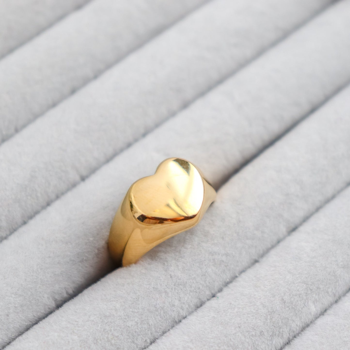 Chunky Heart Signet Ring