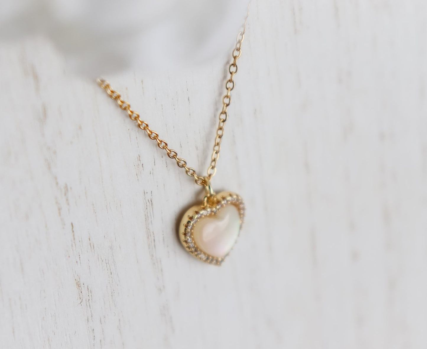 Heart Moonstone Necklace