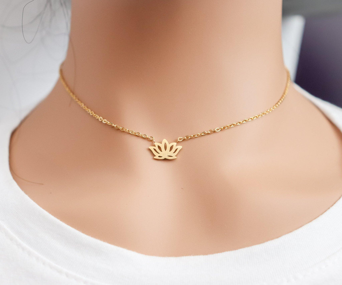 Lotus Pendant Necklace