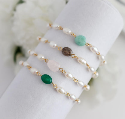 Stone & Pearl Bracelet