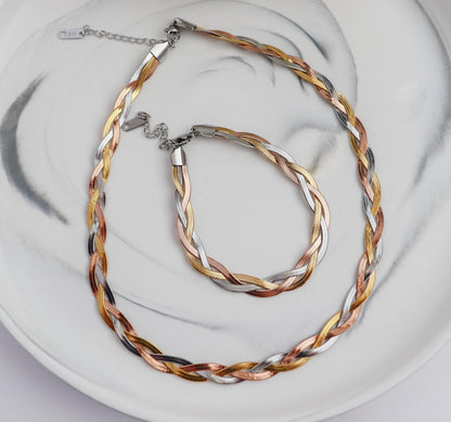 Three Strand Tricolor Snake Bracelet