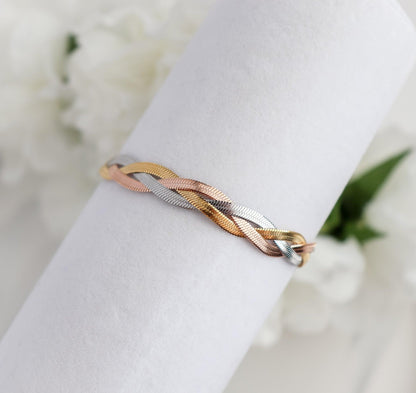 Three Strand Tricolor Snake Bracelet