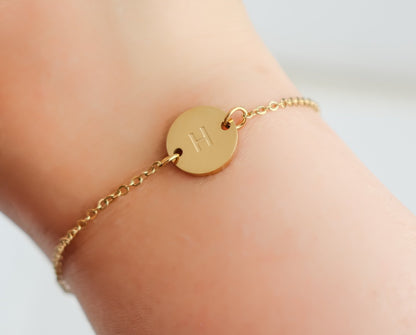 Initial Letter Pendant Bracelet