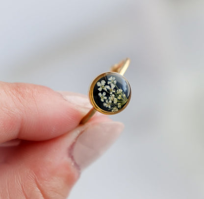 Round Pressed Flower Ring