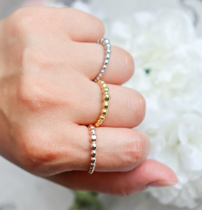 Beads Croissant Ring