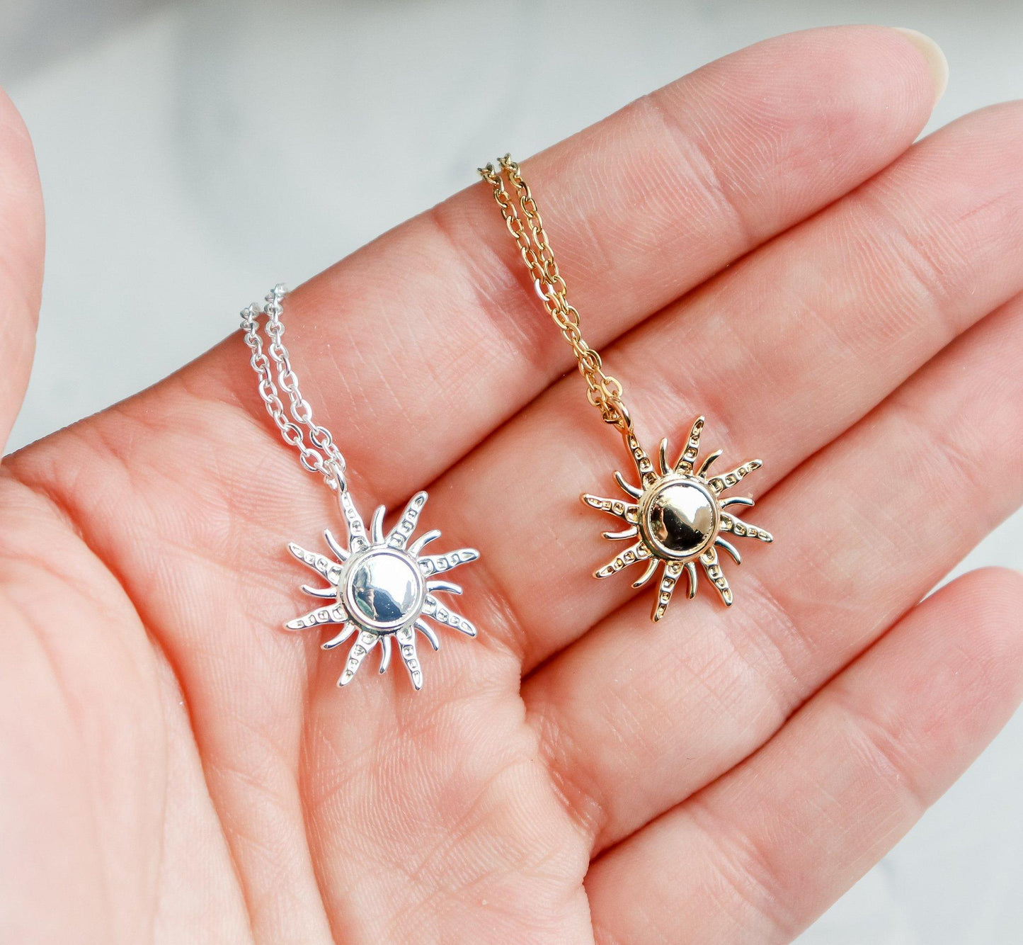 Raised Sun Necklace