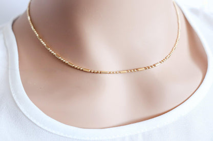 Simple Double Dotted Chain Necklace