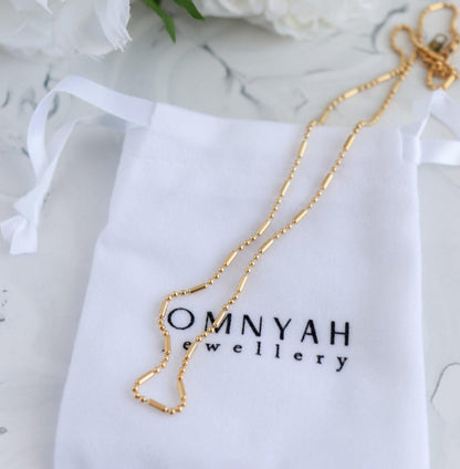 Simple Double Dotted Chain Necklace