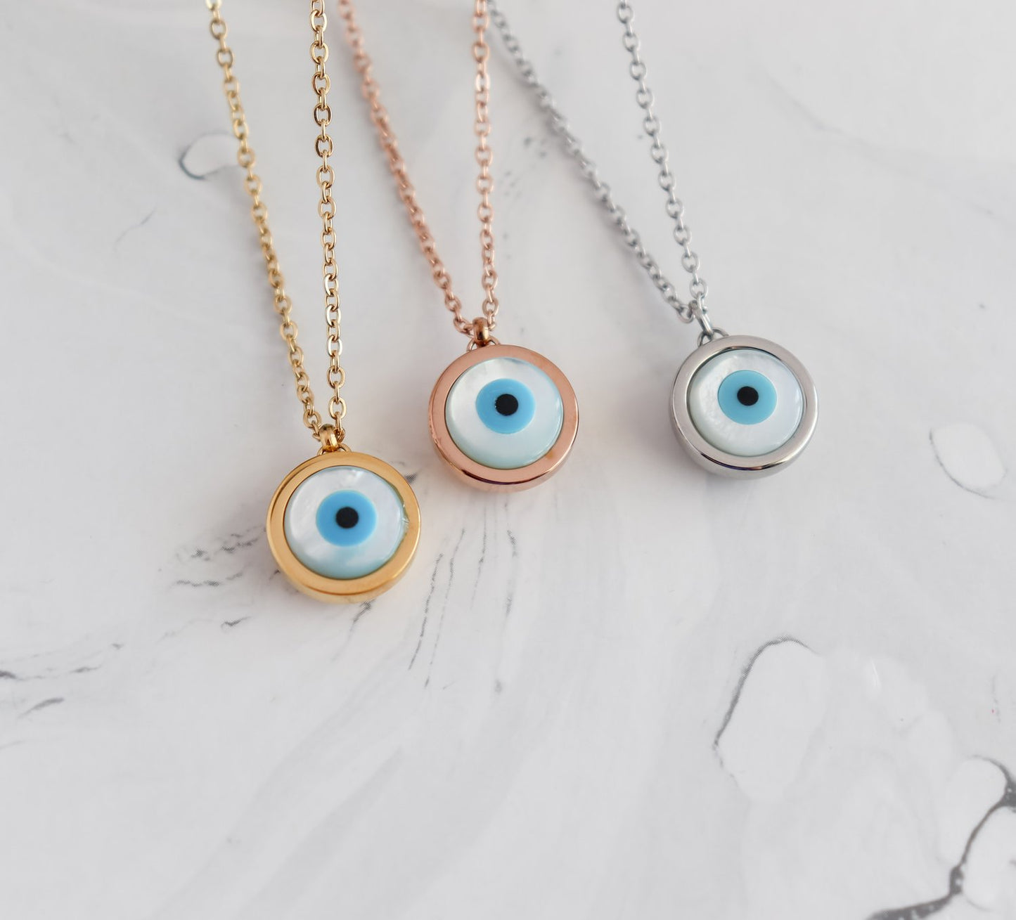 Rounded Evil Eye Necklace