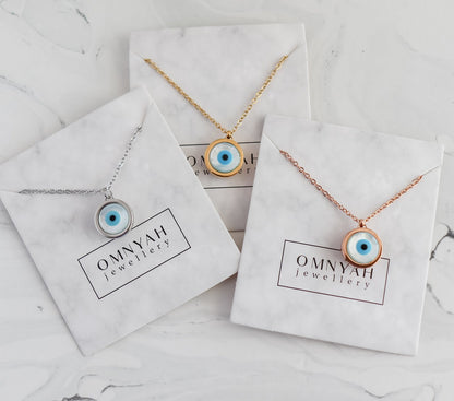 Rounded Evil Eye Necklace