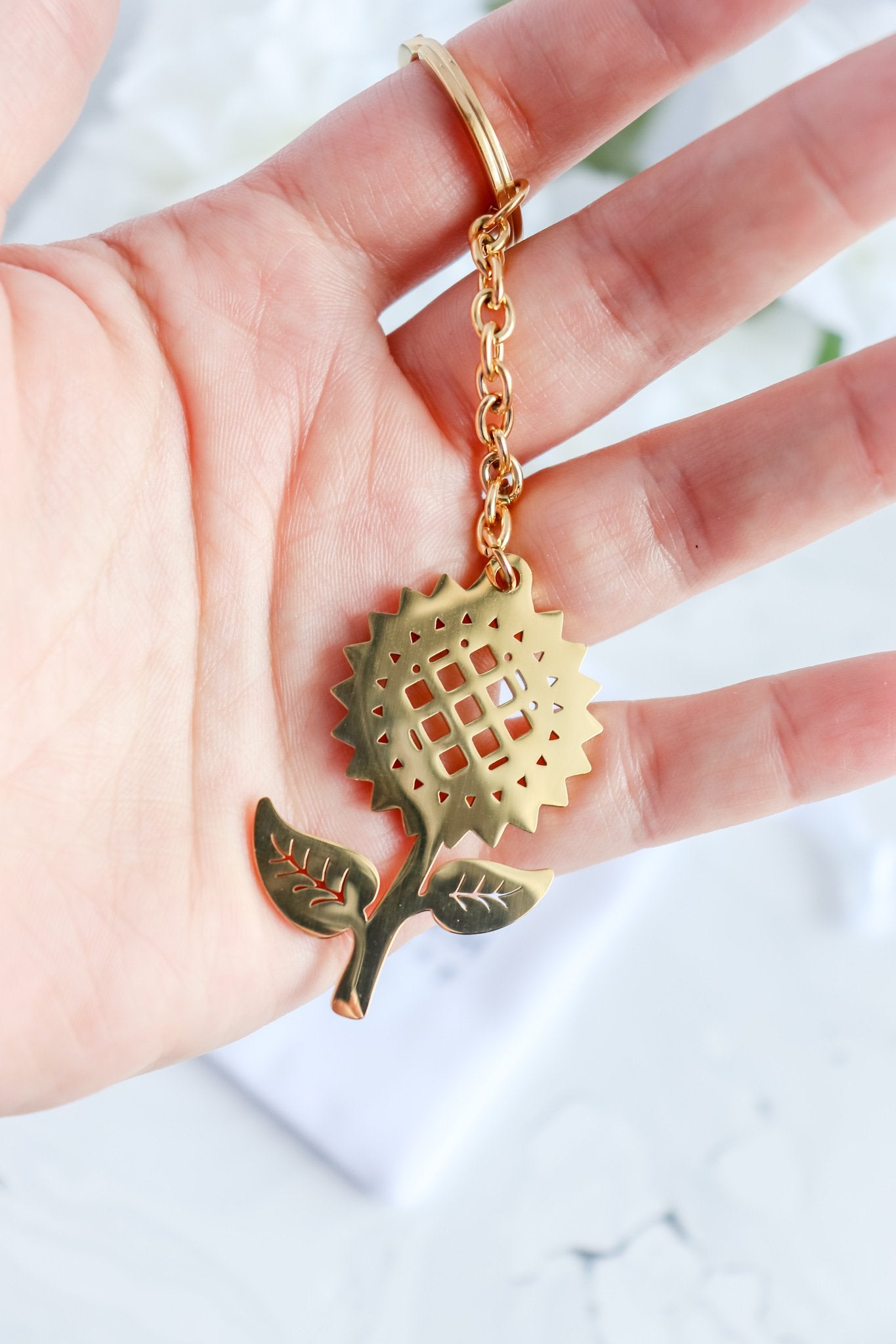 Sunflower Keychain