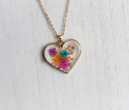 Large Heart Resin Necklace