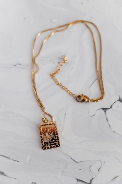 Sun Tag Necklace