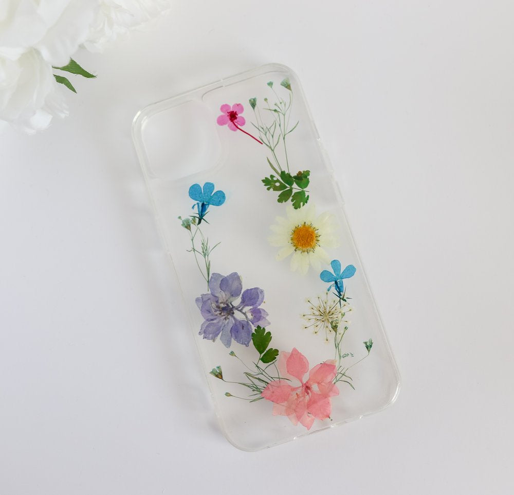 Colorful Pressed Flowers Phone Case