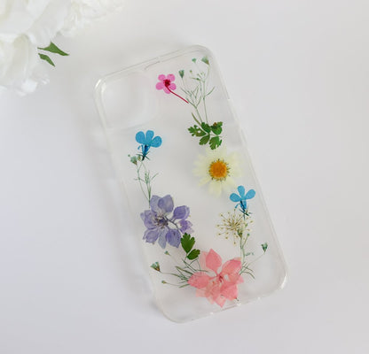 Colorful Pressed Flowers Phone Case