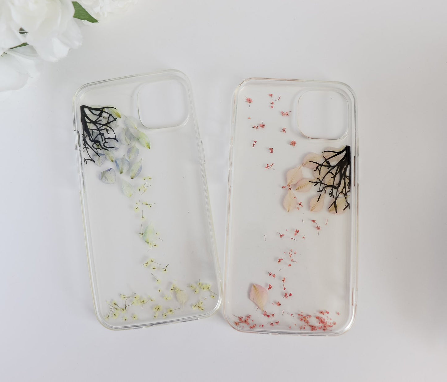 Pink & Blue Blossom Petals Phone Case