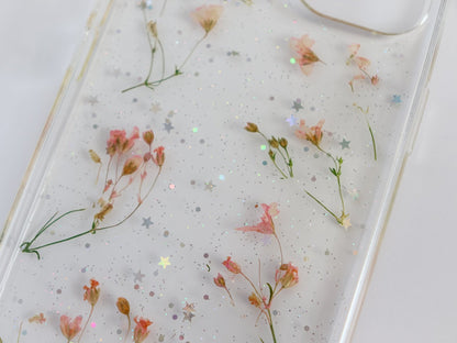 Mini Pink Flowers & Stars Phone Case