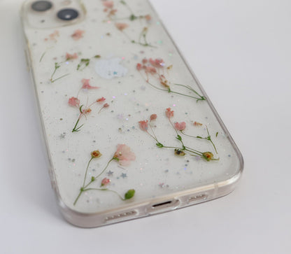 Mini Pink Flowers & Stars Phone Case