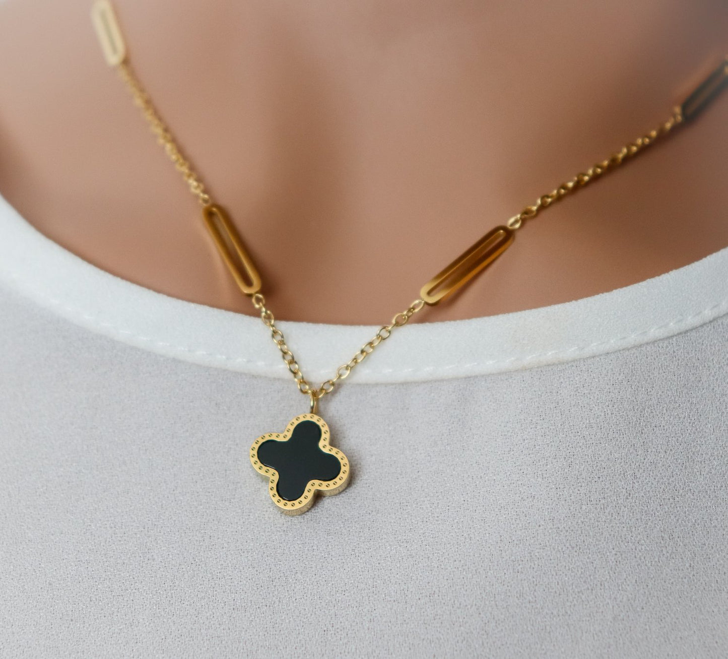 Reversible Clover Necklace