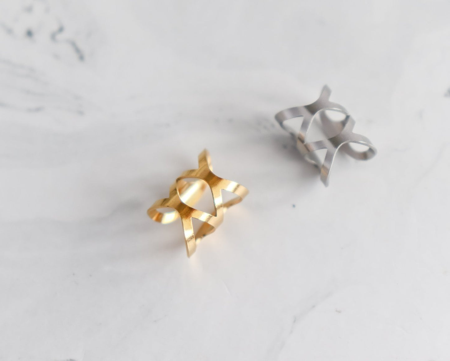 Double Cross X Ear Cuff