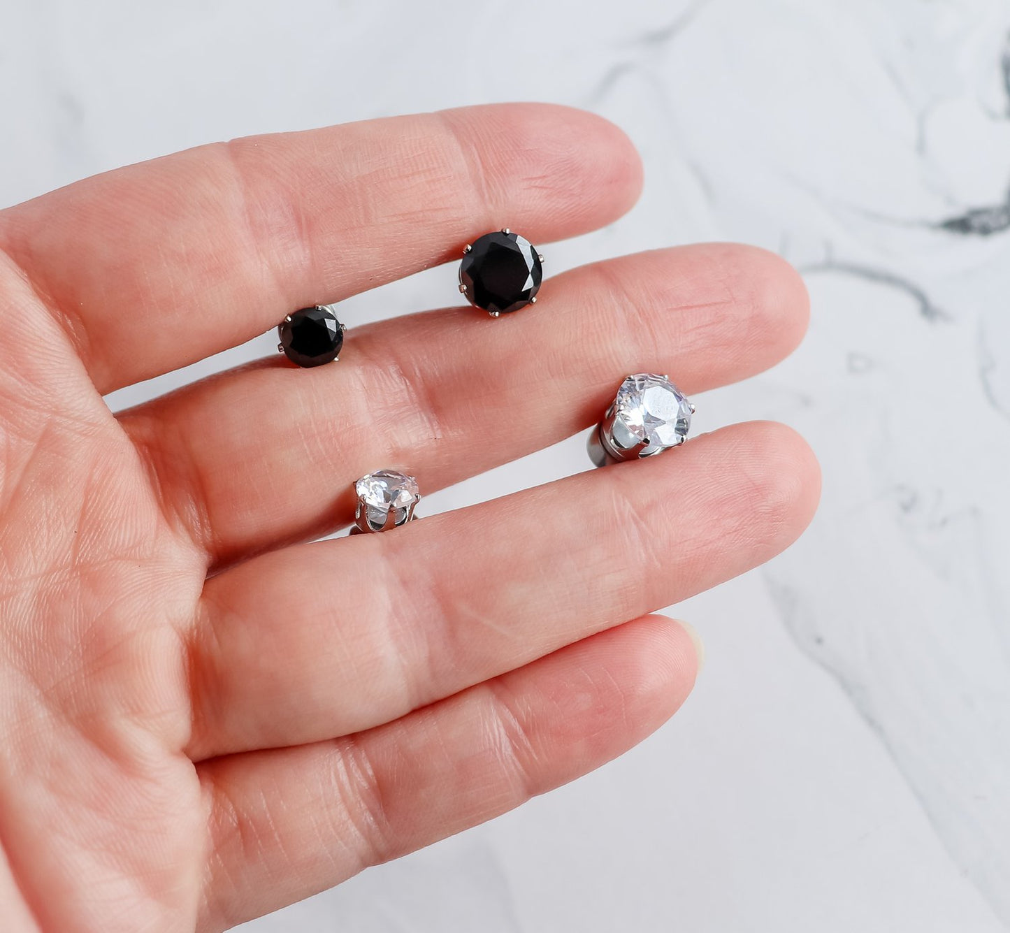 Magnet Zircon Stud Earrings