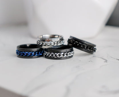 Curb Chain Fidget Ring