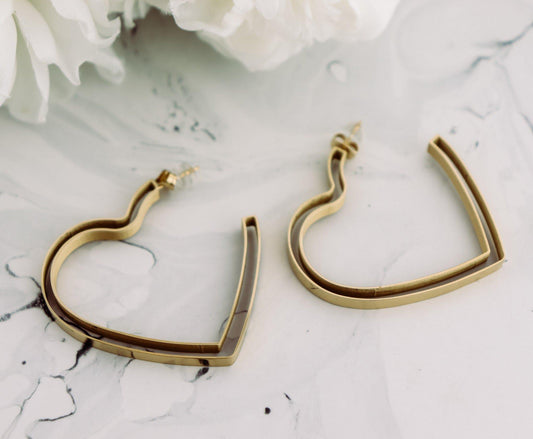 Heart Hoop Earrings