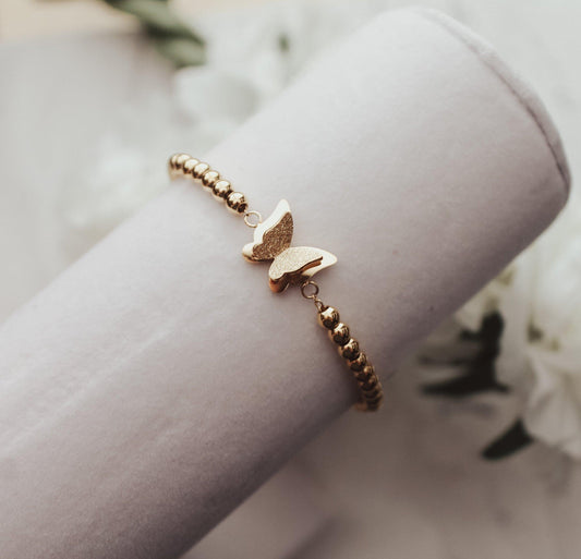 Butterfly Bead Chain Bracelet