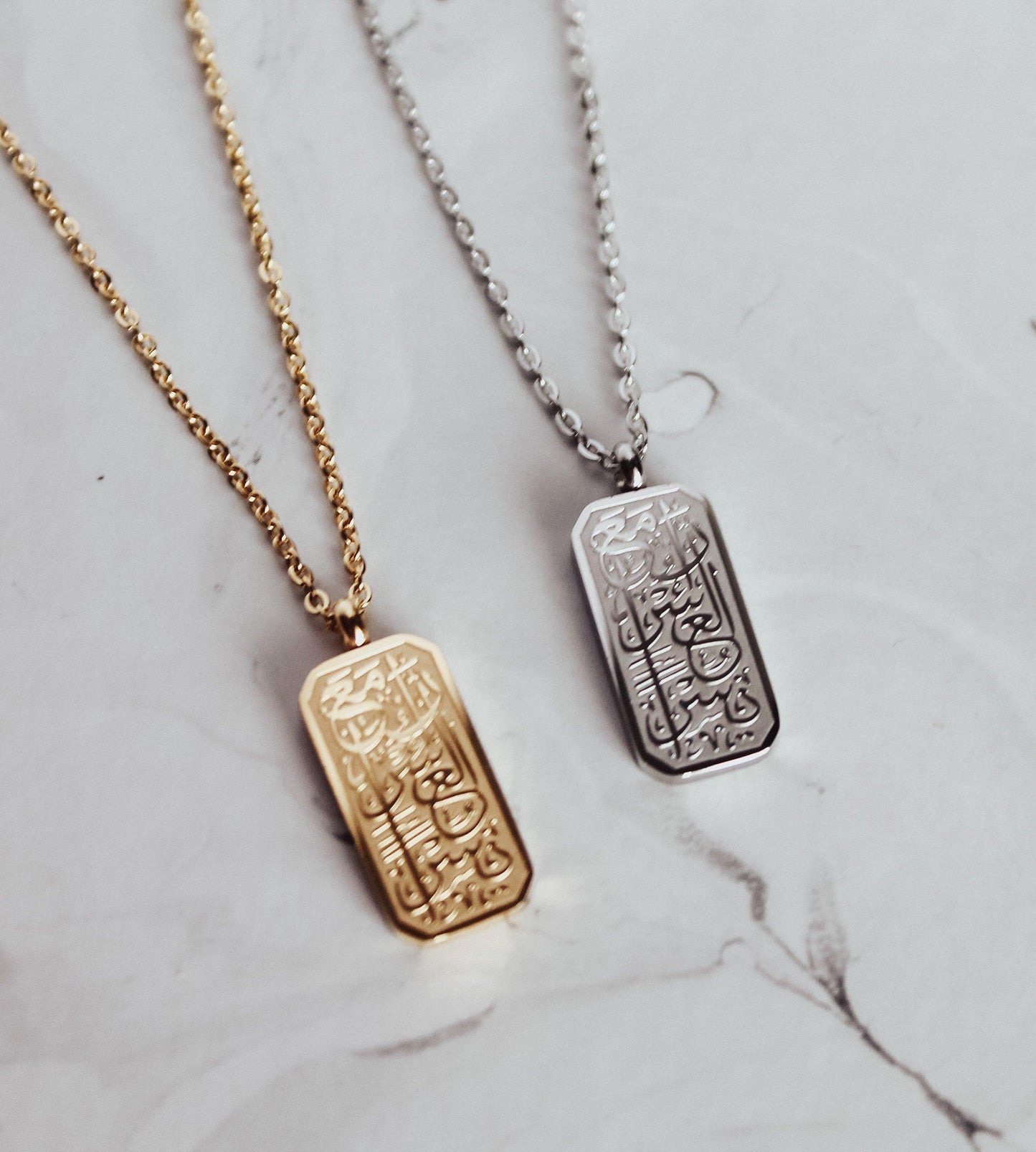 Verily With Hardship Tag Pendant